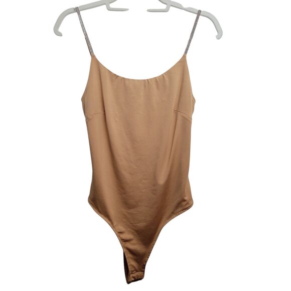 Iris Tan Gem Straps Thong Bodysuit Size Small - Picture 1 of 10